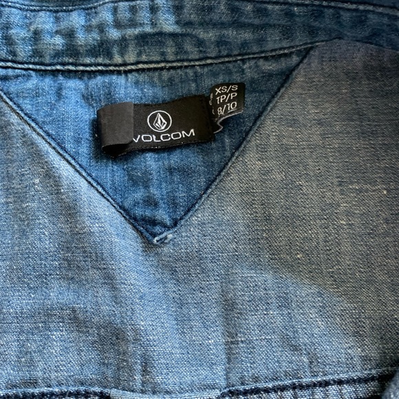 Volcom Yo Shortie Oversized Blue Denim Dress - Picture 5 of 14